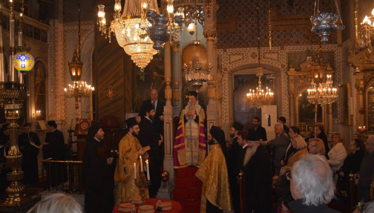 Ο Οικουμενικός Πατριάρχης στον Ι. Ναό του Ευαγγελισμού Ταταούλων (ΦΩΤΟ)