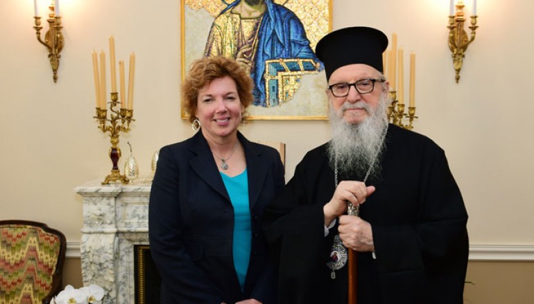 Συνάντηση Αρχιεπισκόπου Αμερικής με την Πρέσβη των ΗΠΑ στην Κύπρο
