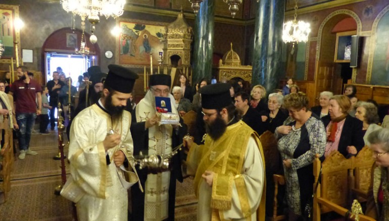 Υποδοχή Ιερού Λειψάνου του Αγίου Ιωάννου του Προδρόμου στην Ι. Μ. Καστορίας (ΦΩΤΟ)
