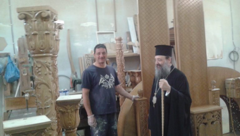 Ἕτοιμο γιά τοποθέτηση τό τέμπλο τοῦ νέου Ι. Ναοῦ Ἁγίου Χαραλάμπους Τσουκαλεΐκων (ΦΩΤΟ)