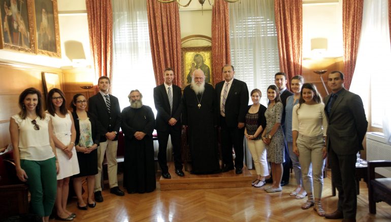 Στον Αρχιεπίσκοπο Ιερώνυμο φοιτητές του Ελληνοαμερικανικού Ινστιτούτου (ΦΩΤΟ)