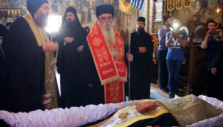 Τον Γέροντα Δαβίδ τον Καρεώτη αποχαιρέτησε η Αγιορειτική Πολιτεία (ΦΩΤΟ)
