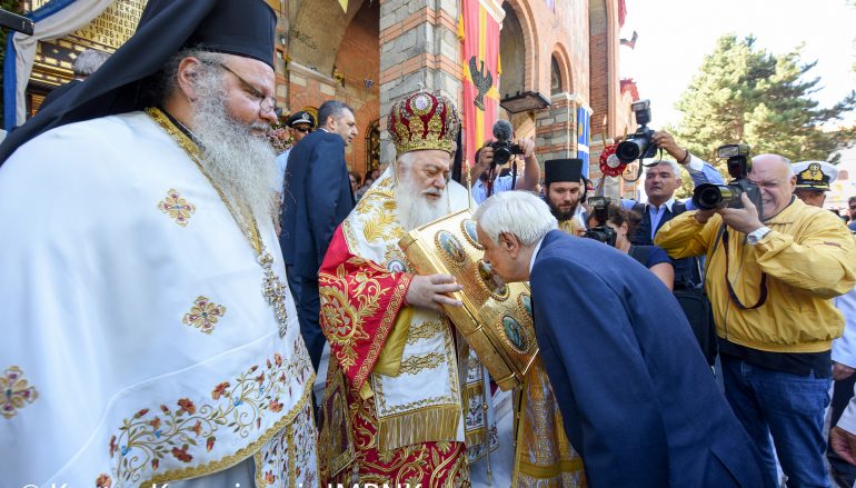 Ο Πρόεδρος της Δημοκρατίας στην Παναγία Σουμελά στο Βέρμιο (ΦΩΤΟ)