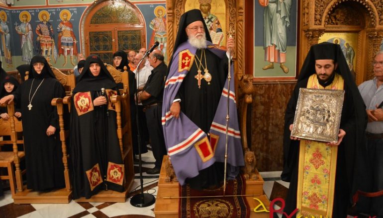 Μεθέορτος εσπερινός στην Ι. Μονή Κοιμήσεως της Θεοτόκου Μαλεβής (ΦΩΤΟ)