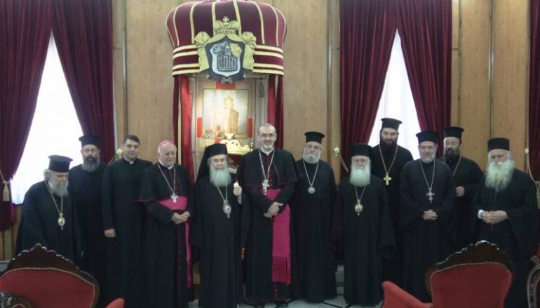 Στον Πατριάρχη Ιεροσολύμων ο νέος Λατίνος Πατριάρχης (ΦΩΤΟ-ΒΙΝΤΕΟ)