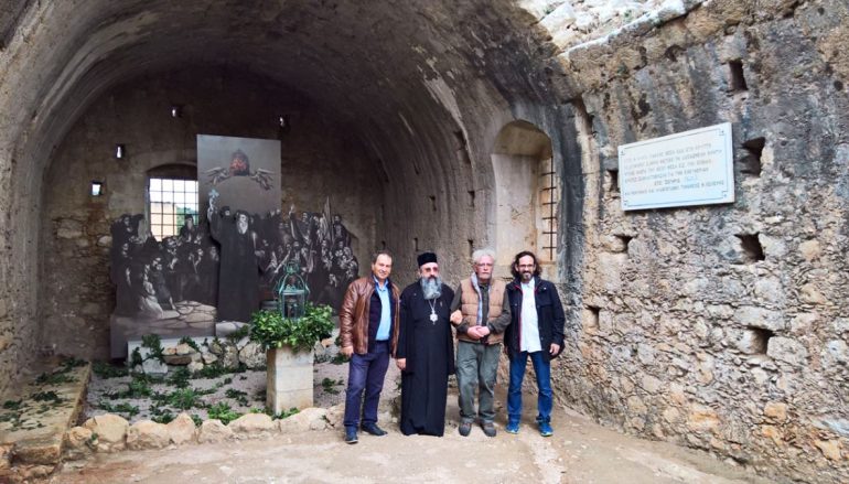 Εικαστικό έργο αναπαράστασης του ολοκαυτώματος της Ι. Μονής Αρκαδίου (ΦΩΤΟ)
