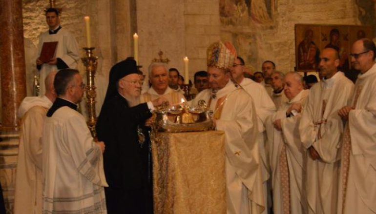 Ηχηρό μήνυμα του Οικ. Πατριάρχη από τον Άγιο Νικόλαο στο Μπάρι