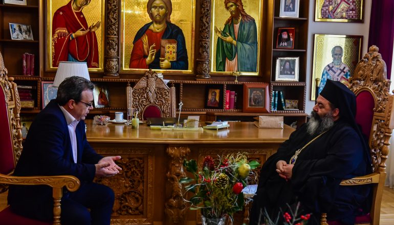 Συνάντηση του Μητροπολίτη Λαγκαδά με τον Αν. Υπουργό Περιβάλλοντος (ΦΩΤΟ)