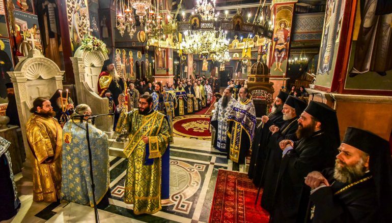 Εσπερινός ονομαστηρίων του Μητροπολίτη Λαγκαδά Ιωάννη (ΦΩΤΟ)