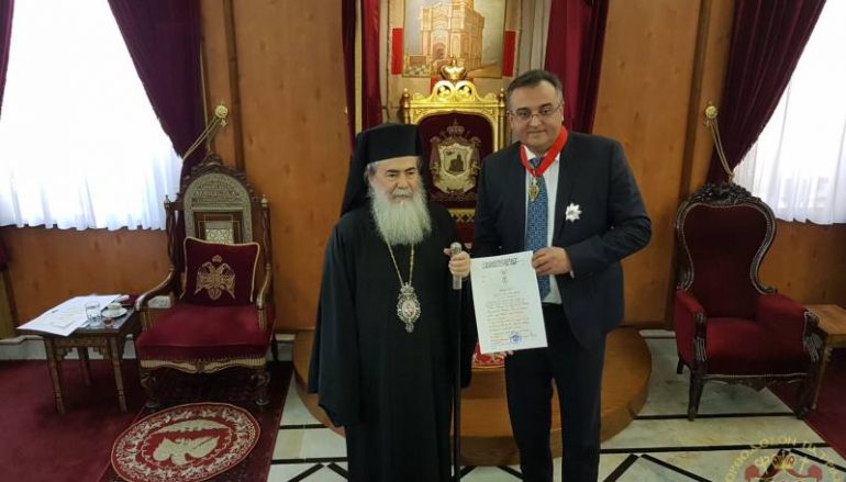 Ο Πατριάρχης Ιεροσολύμων βράβευσε τον Πρέσβη της Ουκρανίας (ΦΩΤΟ-ΒΙΝΤΕΟ)
