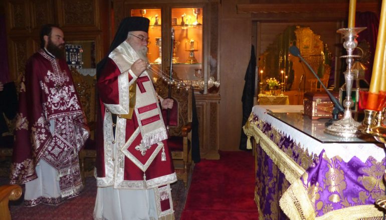 Εσπερινή Προηγιασμένη Θ. Λειτουργία στον Μητροπολιτικό Ναό Καστορίας (ΦΩΤΟ)