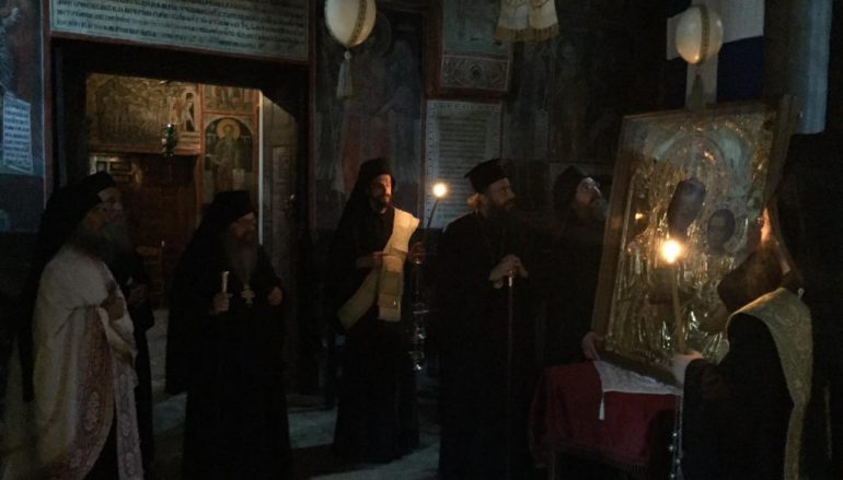 Εικόνα της Παναγίας «Ιεροσολυμίτισσας» στην Ιερά Μονή Δουσίκου (ΦΩΤΟ)