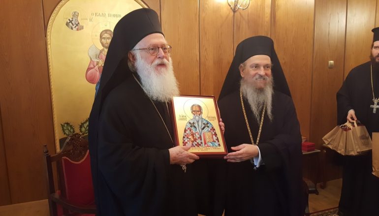 Ο Αρχιεπίσκοπος Αλβανίας στην Ι. Μητρόπολη Λαρίσης (ΦΩΤΟ)