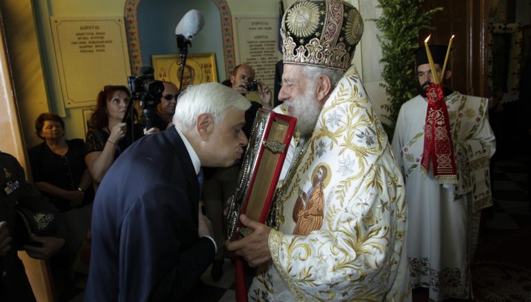 Ο Πρόεδρος της Δημοκρατίας στον εορτασμό των Κατακομβών της Μήλου (ΦΩΤΟ)
