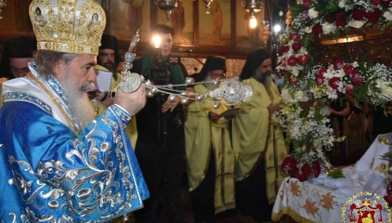 Τα εγκώμια της Κοιμήσεως της Θεοτόκου στο Πατριαρχείο Ιεροσολύμων (ΦΩΤΟ)