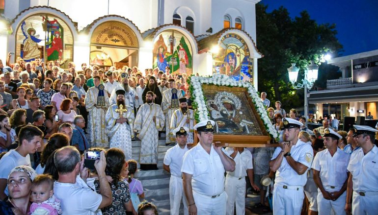 Υποδοχή της Παναγίας Τριχερούσας στην Παραλία Κατερίνης (ΦΩΤΟ)