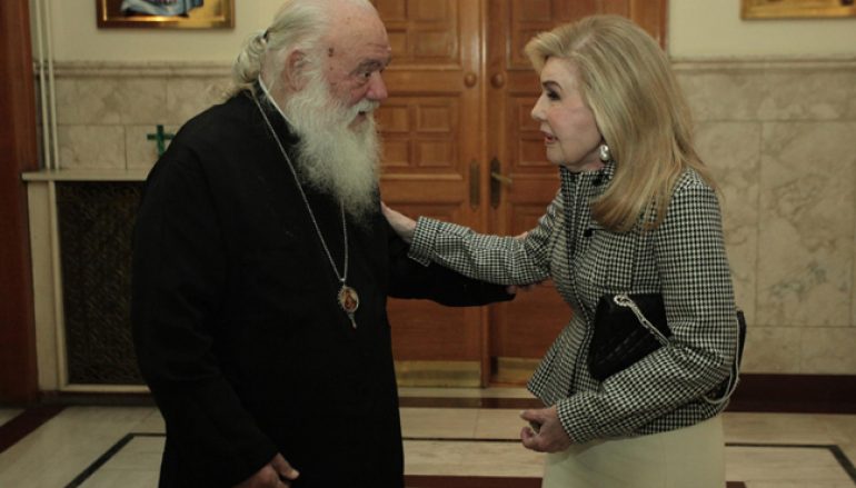 Στον Αρχιεπίσκοπο Αθηνών η Μαριάννα Βαρδινογιάννη (ΦΩΤΟ)
