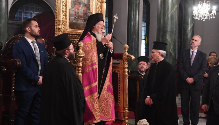 Ο Οικ. Πατριάρχης στον Ι. Ναό Αγίου Δημητρίου Ταταούλων (ΦΩΤΟ)