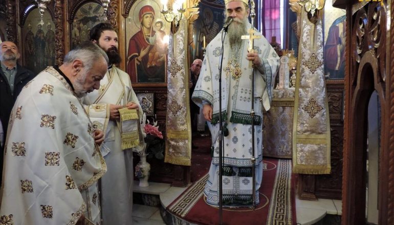 Ο Μητροπολίτης Άρτης στον Ι. Ναό Κοιμήσεως Θεοτόκου Καταρράκτου (ΦΩΤΟ)
