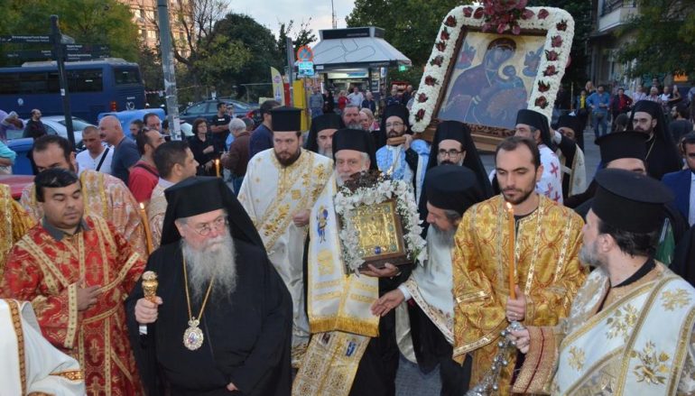 Η Θεσσαλονίκη υποδέχθηκε την Παναγία την Κανάλα από την Κύθνο (ΦΩΤΟ)