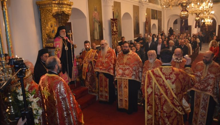 Πολυαρχιερατικός εσπερινός του Αγ. Κωνσταντίνου του Υδραίου στη Ρόδο (ΦΩΤΟ)
