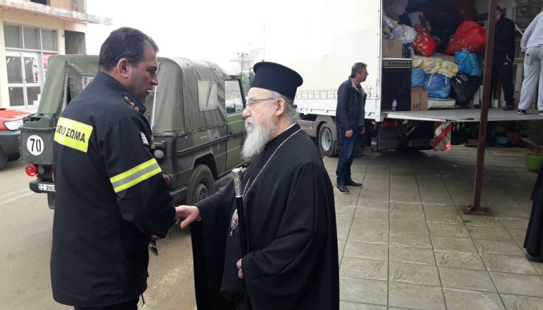 Ο Μητροπολίτης Αιτωλίας κοντά στους πληγέντες της Ι. Μητροπόλεώς του