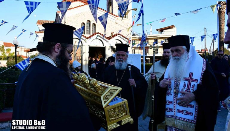 Υποδοχή Λειψάνων του Αγ. Νικηφόρου του Λεπρού στη Νέα Κίο Αργολίδος (ΦΩΤΟ)
