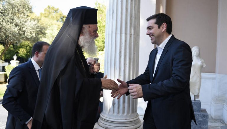 Τσίπρας προς Αρχιεπίσκοπο: «Η εθνική ομοψυχία θεμελιώνεται στη σύνεση και το διάλογο»