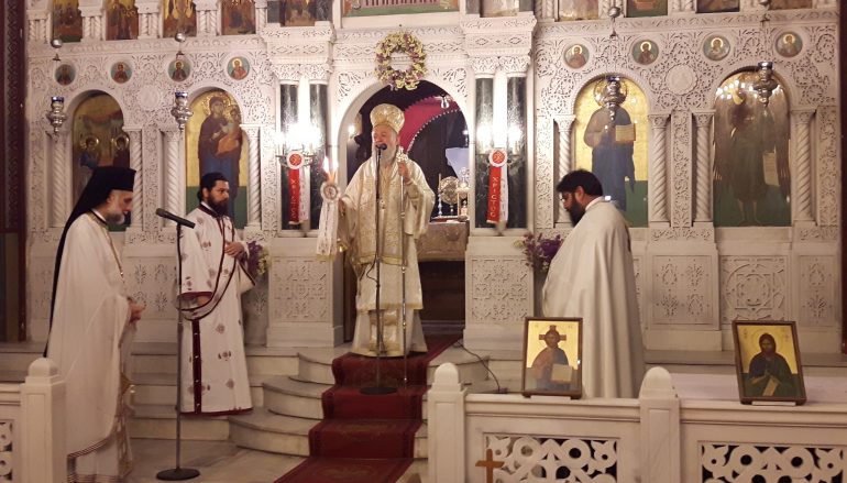 Αγρυπνία επί τη εορτή της Αποδόσεως του Πάσχα στην Ι. Μ. Χαλκίδος (ΦΩΤΟ)