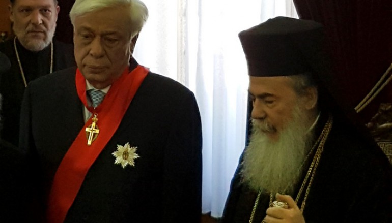Στον Πατριάρχη Ιεροσολύμων ο Πρόεδρος της Ελληνικής Δημοκρατίας (ΦΩΤΟ)
