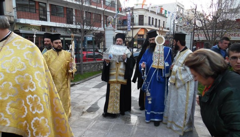 Υποδοχή λειψάνου της Οσίας Φιλοθέης της Αθηναίας στην Ι. Μ. Θεσσαλιώτιδος (ΦΩΤΟ)