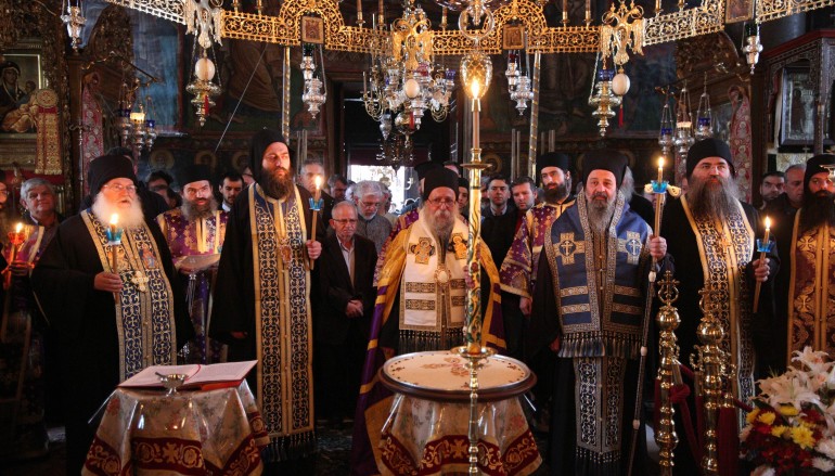 Ο Μητροπολίτης Γρεβενών στη Ιερά Μεγίστη Μονή Βατοπαιδίου (ΦΩΤΟ)