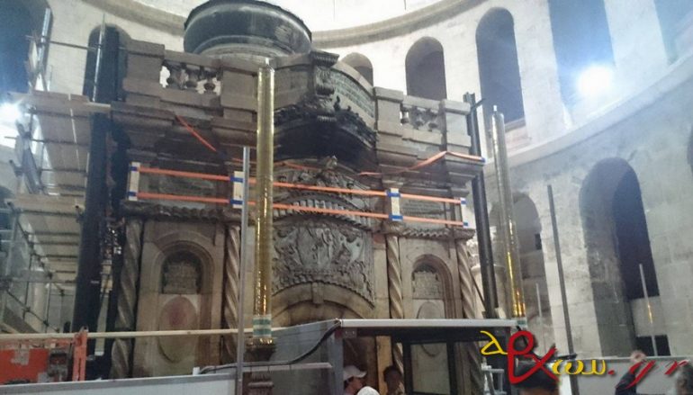 ΑΠΟΚΛΕΙΣΤΙΚΟ: Ξεκίνησαν οι εργασίες συντήρησης του Παναγίου Τάφου (ΦΩΤΟ)