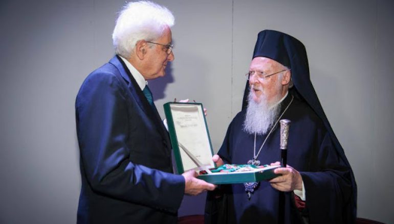 Ο Πρόεδρος της Ιταλίας τίμησε τον Οικουμενικό Πατριάρχη (ΦΩΤΟ)