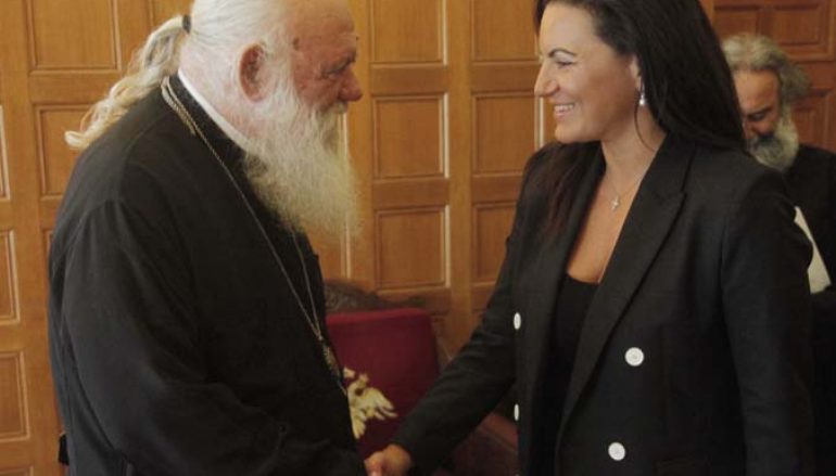 Στον Αρχιεπίσκοπο η Όλγα Κεφαλογιάννη (ΦΩΤΟ)