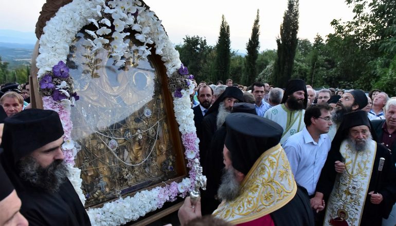 Υποδοχή της Παναγίας της Γοργοϋπηκόου στην Ι. Μ. Λαγκαδά (ΦΩΤΟ)