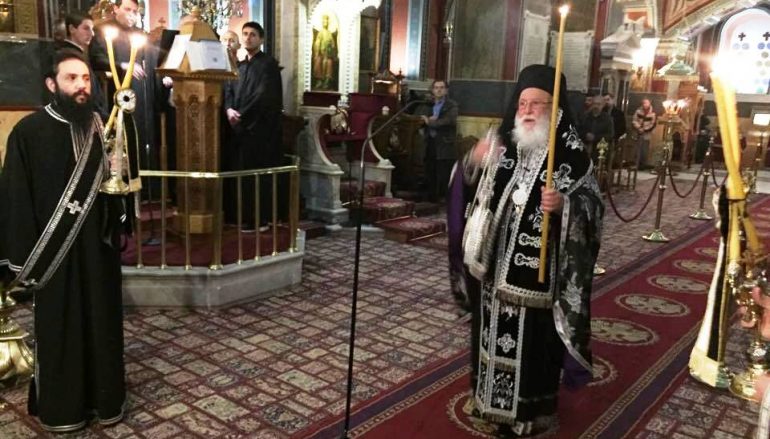 Εσπερινή Προηγιασμένη Θεία Λειτουργία από τον Μητροπολίτη Μαντινείας (ΦΩΤΟ)