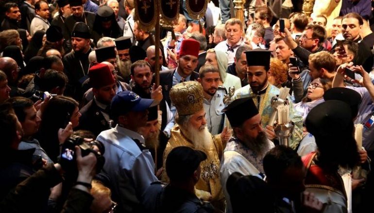 Η Τελετή του Αγίου Φωτός στο Πατριαρχείο Ιεροσολύμων (ΦΩΤΟ)
