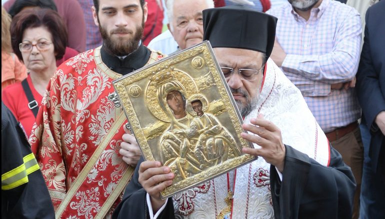 Πάνδημη υποδοχή της Παναγίας Βουλκανιώτισσας στην Καλαμάτα (ΦΩΤΟ-ΒΙΝΤΕΟ)
