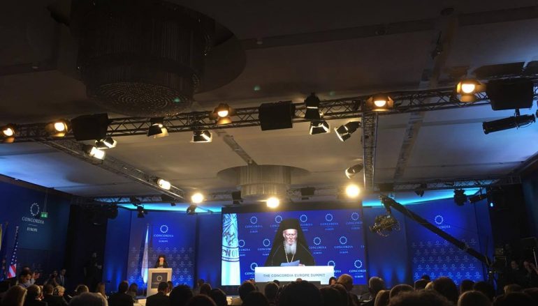 Ο Οικ. Πατριάρχης στην Διεθνή Διάσκεψη Concordia Europe Summit στην Αθήνα (ΦΩΤΟ)