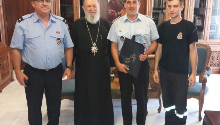 Στον Μητροπολίτη Χαλκίδος ο Διοικητής Εθελοντών Πυροσβεστών του Αννόβερου