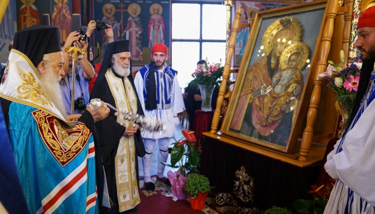 Υποδοχή της Ι. Εικόνος Παναγίας Αγιοταφιτίσσης στην Αλεξάνδρεια Ημαθίας