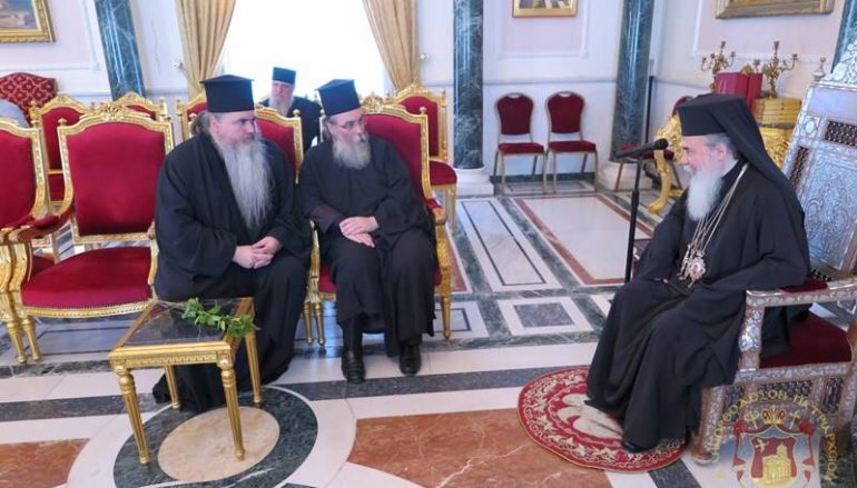 Οι Μητροπολίτες Κισάμου και Καλαμαριάς στον Πατριάρχη Ιεροσολύμων (ΒΙΝΤΕΟ)