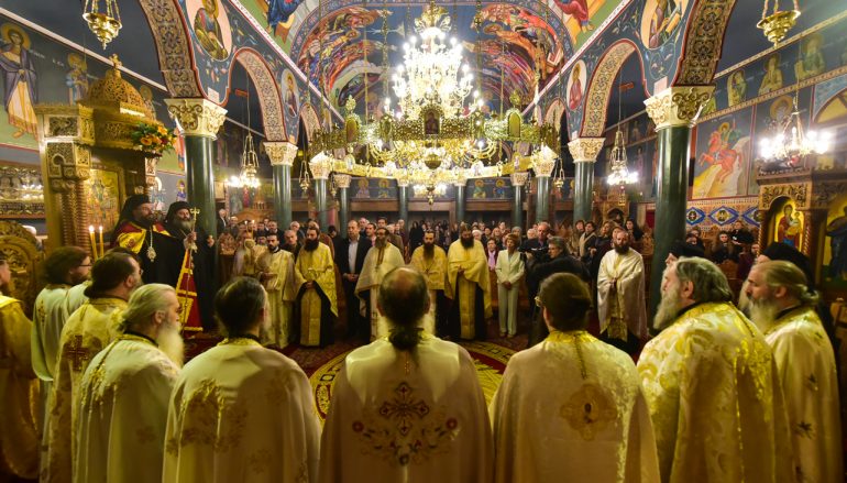 Αρχιερατικός Εσπερινός του Αγ. Δαμασκηνού Στουδίτου στην Ι. Μ. Λαγκαδά