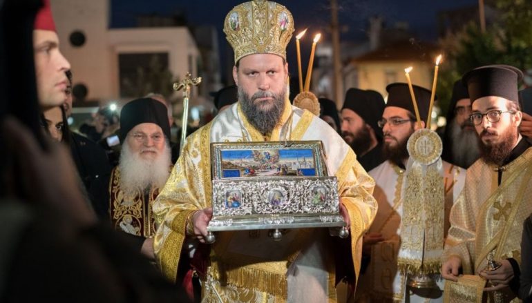 Πάνδημη Υποδοχή της Τιμίας Ζώνης της Θεοτόκου στη Νέα Ιωνία (ΦΩΤΟ)