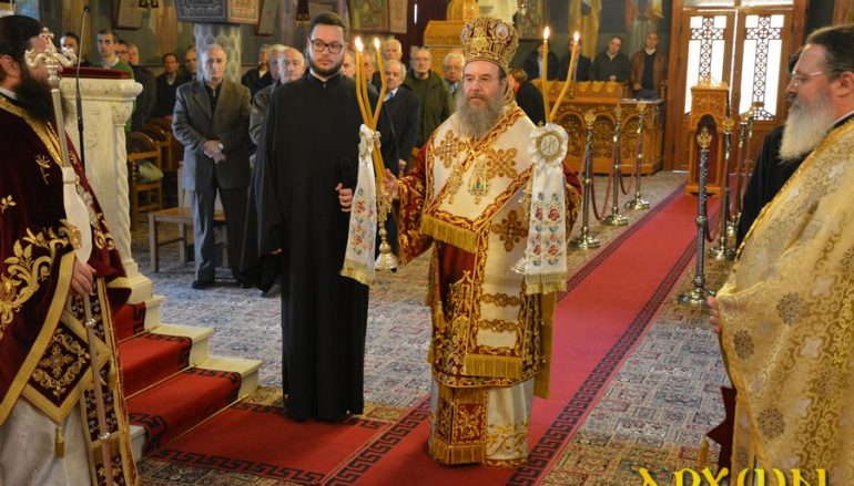 Ο Μητροπολίτης Ιερισσού στον Ι. Ναό Αγίας Βαρβάρας Τρίπολης (ΦΩΤΟ)