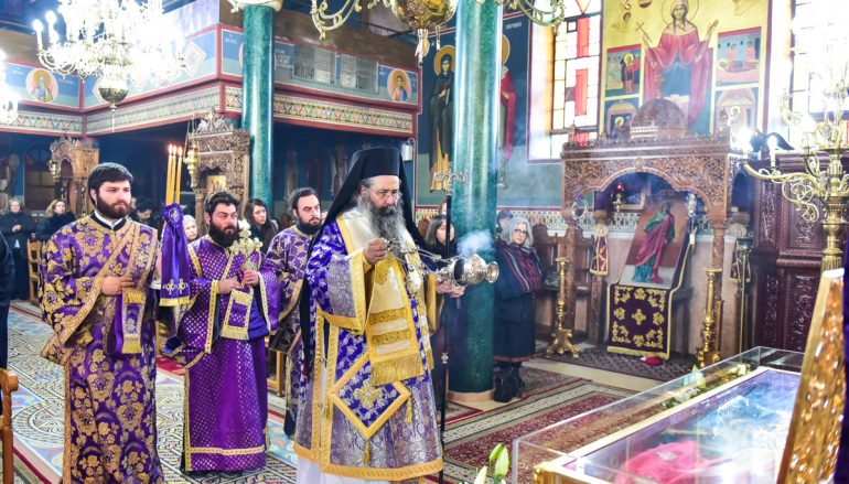 Προηγιασμένη Θ. Λειτουργία από τον Μητροπολίτη Κίτρους στην Ι. Μ. Λαγκαδά