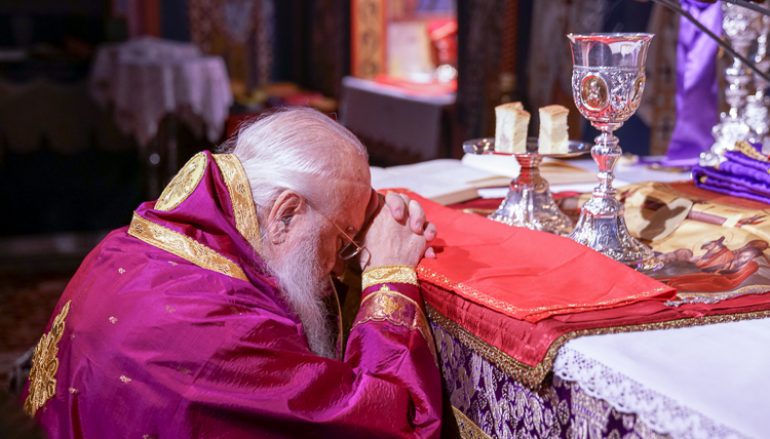 Προηγιασμένη Θ. Λειτουργία από τον Μητροπολίτη Βεροίας (ΦΩΤΟ)