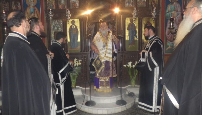 Προηγιασμένη Θ. Λειτουργία από τον Μητροπολίτη Κορίνθου (ΦΩΤΟ)