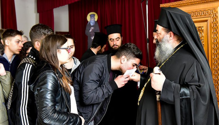Μαθητές Γυμνασίου στον Μητροπολίτη Λαγκαδά (ΦΩΤΟ)